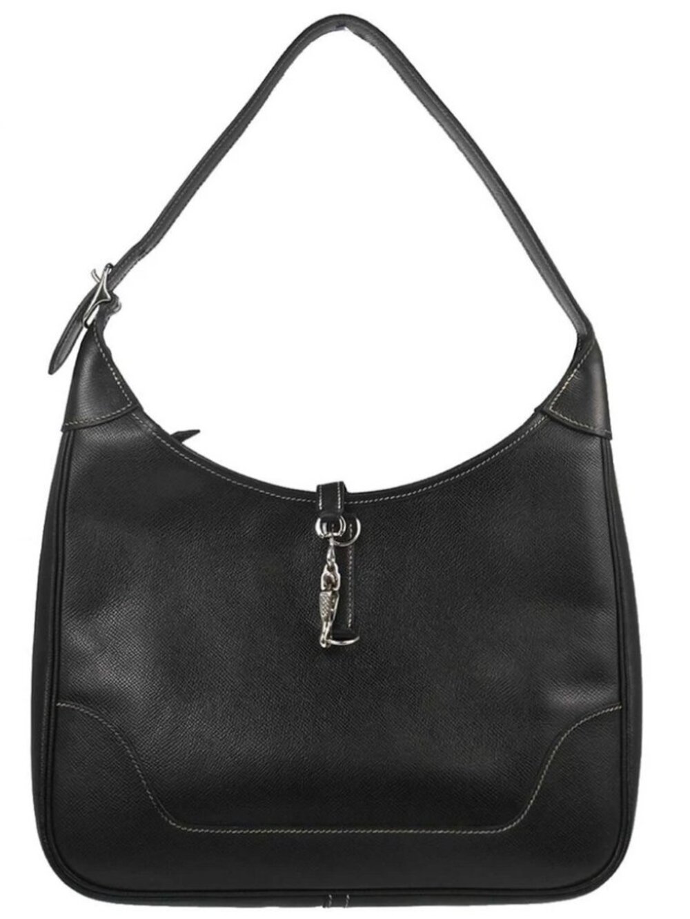 Hermes Black Lisse Trim 31 Shoulder Bag P□E